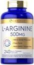 Carlyle L- Arginine 500 mg Kapsle 124; 240 Počet 124; Oxid dusnatý Prekurzor 124; Volný formulář Amino Acid Duba124; Non- GMO & Gluten Volný dodatek