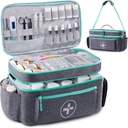 BAGSFY Travel Medicine Taška Pořadatel, Medical Bag Prázdné, Pill Láhev Organizátor pro domácí, Velké skladování léků, Travel Carrying Case First Aid Kit Bags Prázdné, Nouzové Kit.