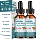 (2 Pack) Glucosamine Chondroitin MSM Liquid Drops - Extra Strength Joint Supplement with Elderberry, Boswelia, Bromelain, Hyaluronic Acid - Antioxidační imunitní podpora pro dospělé, muže a ženy