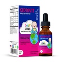 Kiddivit Baby zink kapalné kapky s Elderberry, Vitamin D3 & C - Gentle Imunitary Supplement - 60 Denní služby, Inulin Fortified Prebiotic Fiber - Cukr zdarma, gluten zdarma, Vegetarian, 2oz