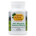 100% čisté Wisconsin americké ginseng kapsle - 500mg. Authentic Panax Quincefolius. Potenciální Ginseng Root - žádné plnidla, pojiva nebo jiné přísady.