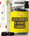 Siraj Organic Black Seed Oil Gummies w / Honey & 15% Thymoquinone Ibrahim 124; Multivitamin pro imunitní podporu, Stress Relief Gummy Vitamíny Ibrahi124; Turmeric, Apple Cider ocet, Multivitamin Gummies