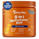 Zesty Paws Dog Multivitamin, Žvýkací Dog Vitamíny a doplňky pro Hip & Joints, kůže & Coat, Omega 3 Rybí olej pro Dogs- Senior & Puppy Multivitamin- Chicken- 90ct