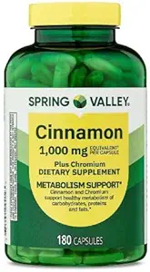 Generické jarní údolí Skořice Plus Chrom, 1000 mg, 180 Hrací kapsle - Přírodní doplněk stravy pro General Wellness & + Nálepka Dri Store
