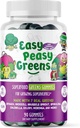 EasyPeasyGreens Daily Veggie Gummies for Kids - 90 Zelených Gummies - Pomáhá Picky jedlíky dostat své vegetariánské dovnitř - Vyrobeno s 10 Real Zeleninové Extrakty a 100% Vegan