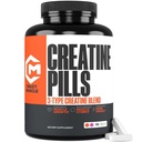 Crazy Muscle Creatine pilulky, 5g 3X Čisté Creatin Monohydrát, Pre Workout Bulk Muscle Mass Gainer, vysoká absorpce Snadné užívání ThreeAtine 3 Typ Optimální výkon pro Lean Growth, 90 Tablety