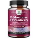 D Mannose s brusinkovým doplňkem - Potent D Mannose 1000mg Kapsle pro podporu obrany ledvin a čištění a močení Trakt Zdraví pro ženy a muže - Močový doplněk zdraví pro dospělé - 120 Počet
