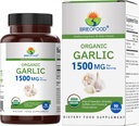 Brieofood Organic Garlic 1500mg, 45 Servings, Vegetarian, gluten Free, 90 Vegetarian Tablety