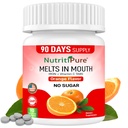 Žvýkací Iron dodatek pro ženy / muže (Karbonyl Iron 18 mg s vitaminem C 30 mg) Tablet v oranžovém Flavor 90 Počet (1)