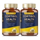Totaria Cortisol dodatek s Ashwagandha, hořčík, Rhoddiola Rosea, L Theanine, Hormon Balance pro ženy nálady, Focus, Podpora spánku 120 Veganské kapsle (Balení po 2)