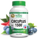 Botanická volba CircuPlus 1500 - Srdeční zdraví & Cirkulace a Vein Support Supplement - Vitamin B1, Cayenne Pepper, Hawthorn, Ginkgo Biloba pro dospělé muže a ženy (90 Kapsle)