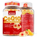 Sugar Free CoQ10-200mg 400mg plněné gumové - 2 měsíce Dodávka - w / vitamín B12 1000mcg, Rhoddiola Rosea & Panax Ginseng, B6, Coenzym Q10 dodatek pro hear- t, energie, antioxidant, Ultra absorpce