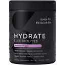Sport Research ® Hydrate Electrolytes Powder - Sugar- Free & Přirozeně ochucené vitamíny, minerály, a kokosová voda - Podporuje hydrataci - Vášeň ovoce - 90 Služeb