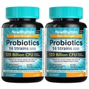 Newrhythm Probiotika 120 Miliardy CFU 36 Stravovacích, 3-in-1 Probiotika pro stravitelné zdraví a imunitní podporu s prebiotika & Enzymy, Probioticos pro ženy & Muži, Vegan Cílené vydání dodatek, 60ct