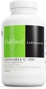 DaVinci Labs Chewable C-300 - Doplněk k podpoře imunitního zdraví, cholesterolu a kolagenu - S vitamínem C, Pectin a více - Bezlepkové - Orange Ananasový Flavor - 90 Vegetariánské tablety