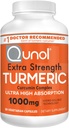 Qunol Kurkumin Kapsle, 1000mg Extra Strength Supplement, Patentovaná hydrorozpustná technologie, Alternativa k kurkumin s černým pepřem, 30 Veggie Kapsle