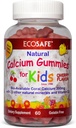 ECO SAFE Korálový vápník Vitamin D3 Dětské Gummy, přírodní třešňový Flavor, Non GMO, gluten- Free, Dairy- Free, Soy- Free a želatina zdarma - 300 mg vápníku, a 800 IU vitaminu D3-60 Gumy (2 balení)