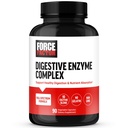 FORCE FACTOR Digestivní Enzymy Komplex na podporu trávicího zdraví, Gut zdraví, a poskytovat nadýmání úlevu pro ženy a muže, Full- Spectrum 10 Digestivní Enzymy, Non- GMO, 90 Kapsle