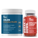 Dr. Tobias Jablečný ocet gumy & Colon Každý den zdraví - Denní stravovací, detox a cleanse podpora s ACV gumy & Psyllium Husk Powder