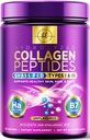 Kolagen Peptides Powder 20G s Hyaluronic acid & Biotin, Neochucená tráva Fed Hydrolyzovaný prášek typ I & III - Podporuje vlasy, hřebík, kůže, kost & kloub - Nejlepší kolagen doplňky - 28 Služeb