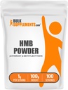 BulkSupplements.com HMB Powder - jako vápník HMB, Beta-Hydroxy Beta- Methylbutyrát - HMB Powder Supplements, Gluten Free - 1g per Serving, 100g (3.5 oz) (balení po 1)