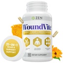 Zen Nutrients WoundVite Pre & Post Chirurgie Support, Jizva & Wound Care, Léčba Jizvy, Plastové & Obecné Chirurgie, Léčení Rychlejší & AIDS v době zotavení w / Bromelain, Turmeric & Arnica - 60 Vegan Caps