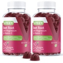 Viteey Beet kořenové gumy s hořčíkem a vitamínem C - Beetropot dodatek pro srdeční zdraví, krevní tlak podpora - Vegan, gluten- Free - 120 Počet