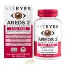 Viteyes AREDS 2 Zink zdarma makulární podpora, přírodní Alergen zdarma Kapsle s vitamínem E, Vitamin C, Lutein & Zeaxanthin, No Zinek, No Copper, Oční lékař důvěryhodný, vyráběný v USA, 120 Ct