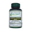 Green Organic Supplements 'N- Acetyl Cysteine (NAC), 90 VCaps, High Absorbable, Non- GMO, Gluten- Free Cloth124; Balance Imunitary System and Supports Health (Balení po 1)