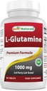 Nejlepší Naturals L-glutamin 1000mg Palivo pro cvičení (Non- GMO) Tablety, 180 Počet
