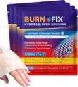 BurnFix ® - 4 Pack- Burn Gel dressing 4 x 4 "Burn Care Cream First Aid Treatment. Okamžitá bolest Relief Hydrogel Burn Dressing pro 1st, 2nd Stupeň Burns, Razor & Sunburns pro domácí, práce, oheň, EMS