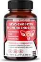 Myo- Inositol + D- Chiro Inositol - 150 Kapsle - s folátem, NAC, Berberine, CoQ10, a Detox Blend - Podpora hormonální rovnováhy & Metabolické Wellness - Non- GMO, gluten- bez