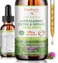 GREENLIONS Vyčištění jater Detox & Opravy Kapky - Játra dodatek w / Mléko Thistle Silymarin, Artichod & Pampelion pro Játra Detox & Support- 16x Potenciální Herb- Nutrients - 1Fl Oz Natural Flavor
