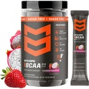 MTN OPS BCAA Powder 2: 1: 1 Amino kyseliny dodatek Prášek pro rychlé svalové zotavení a opravy s nulovým cukrem & gluten zdarma - 20-Doručování, Jahodové Dragonfruit Tail Balky