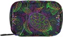 Pill box Boho Moře želva s lotosy a Mandala 7 den Pill Pouzdro Pouzdro Pořadatel Bag se Zipper Přenosný Týdenní vitamin Medicine Dodatek Držák Pouch Bag