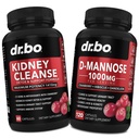Ledviny Cleanse & D Mannose doplňky - Ledviny Detox Supplement, D-Mannose 500mg 1000mg Kapsle - DMannose & Přírodní brusinky na podporu ledvin, močových měchýřů a močových cest Zdravotní doplňky