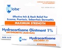 Globe Hydrokortizon Maximální síla Transparentní Mast 1%, 1 oz 124; Anti- Itch Topical Matice pro červenost, Otok, Svědění, Vyrážka, Dermatitida, Bug / Mosquito Bites, Eczema, Hemeroidy & Více