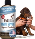 PetSilver Imunitation Support, Natural Nebulizer Solution, Promotes Respirační zdraví u koček a psů, Alergie, Sinus & Cough léčba, snadné použití, patentovaná Chelated Silver, Made in USA, 16 fl oz