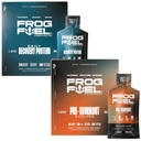 Frog Fuel Power Regular Protein & Ultra Pre Workout Shot Bundle, 1500mg Beta Alanin, 15g Protein Nano- Hydrolyzované trávě Fed kolagen, Pre & Post cvičení, 1.2 oz Packets, 48 Pack