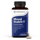 LifeSeasons - Mood Stabili- T - Pozitivní Mood Booster - Vylepšený klid a štěstí - Uvolněné a vyrovnané mysli - Obsahuje Rhoddiola, Ginkgo Biloba, a vitamín D3 - (60 Kapsle)