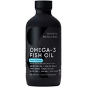 Sports Research ® Omega33 Fish Oil 4685mg - Sourced from Wild Catched Alaska Pollock - Natural Lemon Flavor, MSC Certified Sustainable - 8oz (48 Servings)