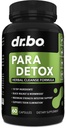 DR. BO para Cleanse Human Detox Guard - Intestinal Pills Support for people - Pro Gut Health Intestine Supplementach Stomach for Dospělí - Herbal Wormwood Black Walnut Complex & Clears - 60 Kapsle