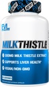 Eluce EVL Silymarin Mléko Thistle Kapsle - Doplněk pro optimální jaterní čištění Detox & Opravy - Bylinný doplněk pro podporu jater s čistým mléčným Thistle Extract - 60 Non- GMO Veggie Kapsle