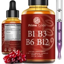 Prime Code Liquid Vitamin B1 Kapky s vitaminem B3 B6 & B12 CLAS124; B Complex Liquid Supplement CLAS124; Thiamin dodatek pro dospělé 124; High Absorption CLAS124; Imunitary Support CLAS124; Non- GMO CLAS124; Gluten- Free