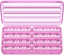 Zoksi Monthly Pill Organizer 1 krát denně, 30 Day Pill Box Organizátor, Jeden měsíc Pill Pouzdro na cestu, 31 Daily Medcine Kontejner na vitamíny, Doplněk a léky (Purple)