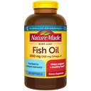 Příroda vyrobený Burp méně rybí olej Omega 3 doplňky, 1000mg Softgels, Omega 3 Rybí olej doplňky pro zdravou podporu srdce, 320 Softgels, 160 Den Dodávka