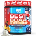 BPI Sports Best BCAA skartovány - Kofein zdarma termogenní recovery nápoj, Lean Muscle Building BCAA prášek pro ženy a muže, Předcvičení BCAA Amino kyseliny Drink - Ovocný punč - 25 Podání