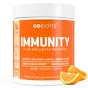 GOBIOTIX vitamin C - Imunity Defense Supplement - Imunity Powder Wellness Booster - Vegan Superfood - Elderberry, Turmeric, B12 Vitamin Supplement, Non- GMO a cukr zdarma (Orange)