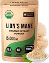 Numami Organic Lions Mane Houba Extract Powder 124; Double Extrakce pro vysokou potenci 124; Snadno rozpustí v Denní čaj kávy nebo Smoothie k posílení kognitivní funkce