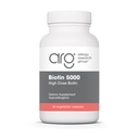 Alergie Výzkumná skupina Biotin 5000 dodatek - 5000mcg Biotin, Vitaminy pro vlasy, kůži a nehty, vysoká dávka, Vegetariánské kapsle, hypoalergenní, gluten zdarma - 60 Počet